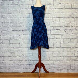 Anthropologie Maple Navy Blue Floral Mini Dress